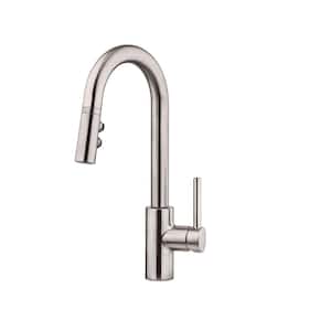 Stellen Single-Handle Bar Faucet with Pull-Down Sprayer in Stainless Steel