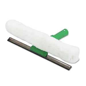 Visa Versa 10 in. White/Green Nylon/Rubber/Cloth Multi-Surface Squeegee and Strip Washer with 6 in. Handle