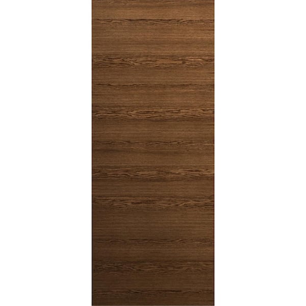 42 in. x 80 in. Cognac Oak Color Solid Wood Interior Door Slab With Hardware