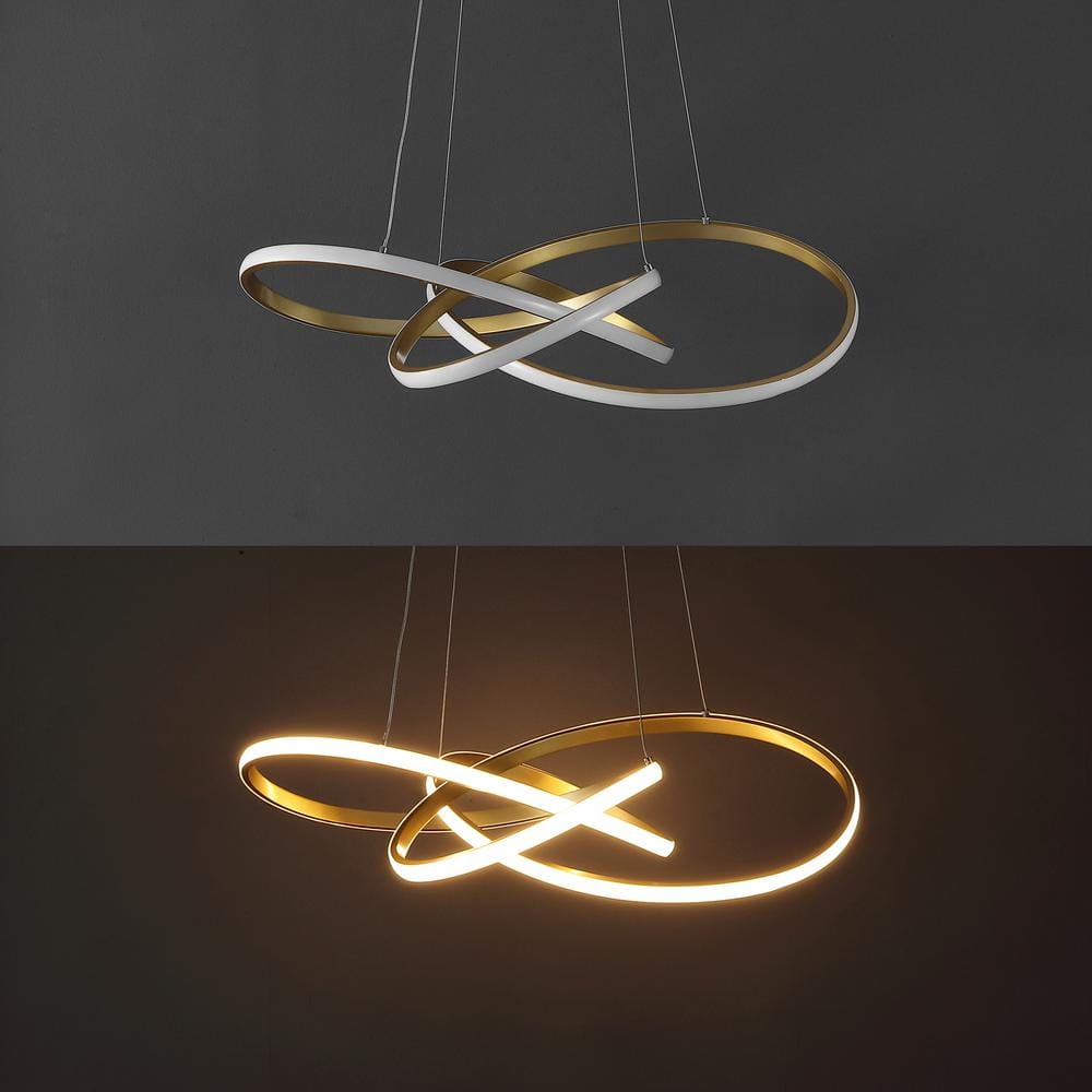 Gold Abstract LED Aluminum Pendant Light
