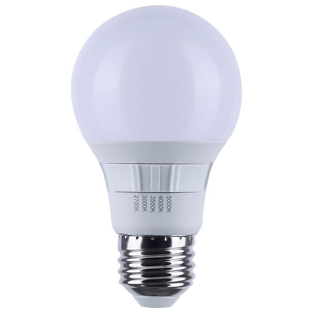 60-Watt Equivalent A19 E26 Base 27/30/35/40/50K Dimmable Frost Lighting Technology LED Light Bulb (12-Pack)