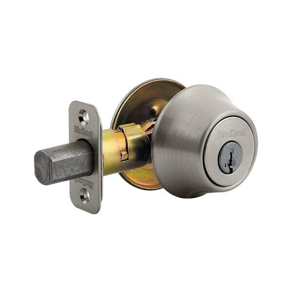 660 Series Satin Nickel Single Cylinder Deadbolt Featuring SmartKey Security with Microban Antimicrobial Technology