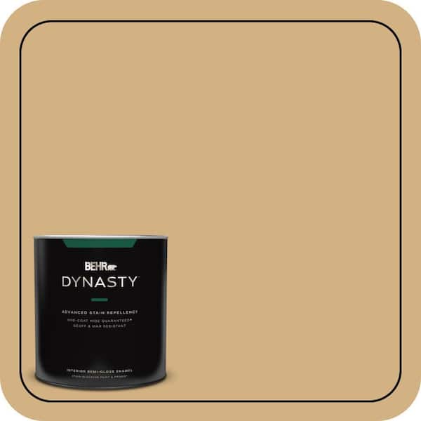 BEHR DYNASTY 1 qt. #QE-29 Light Oak Semi-Gloss Enamel Interior Stain-Blocking Paint and Primer