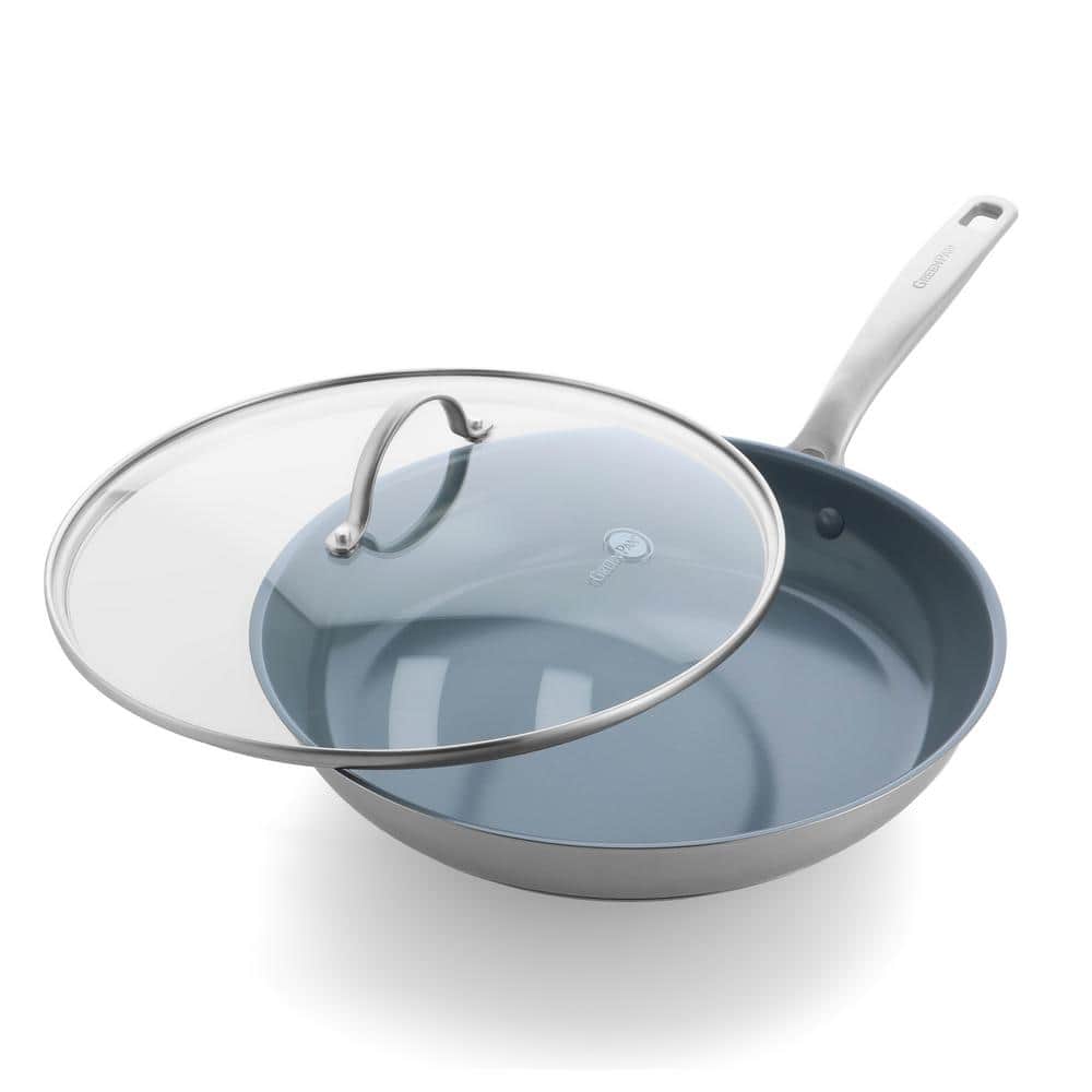 GreenPan Treviso 12 in. Stainless Steel Healthy Ceramic Nonstick