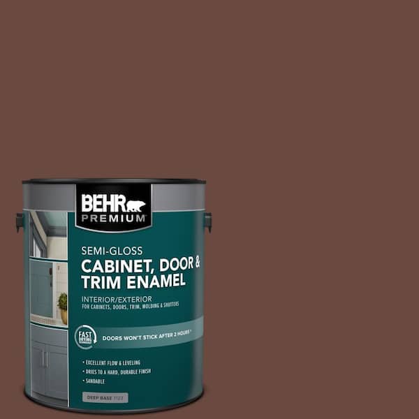1 gal. #S-G-740 Brown Eyes Semi-Gloss Enamel Interior/Exterior Cabinet, Door & Trim Paint