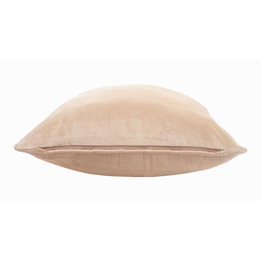 Pine Green Velvet Cotton 20" Square Throw Pillow