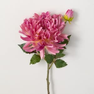 21 in. Pleasant Purple Artificial Dahlia Spray