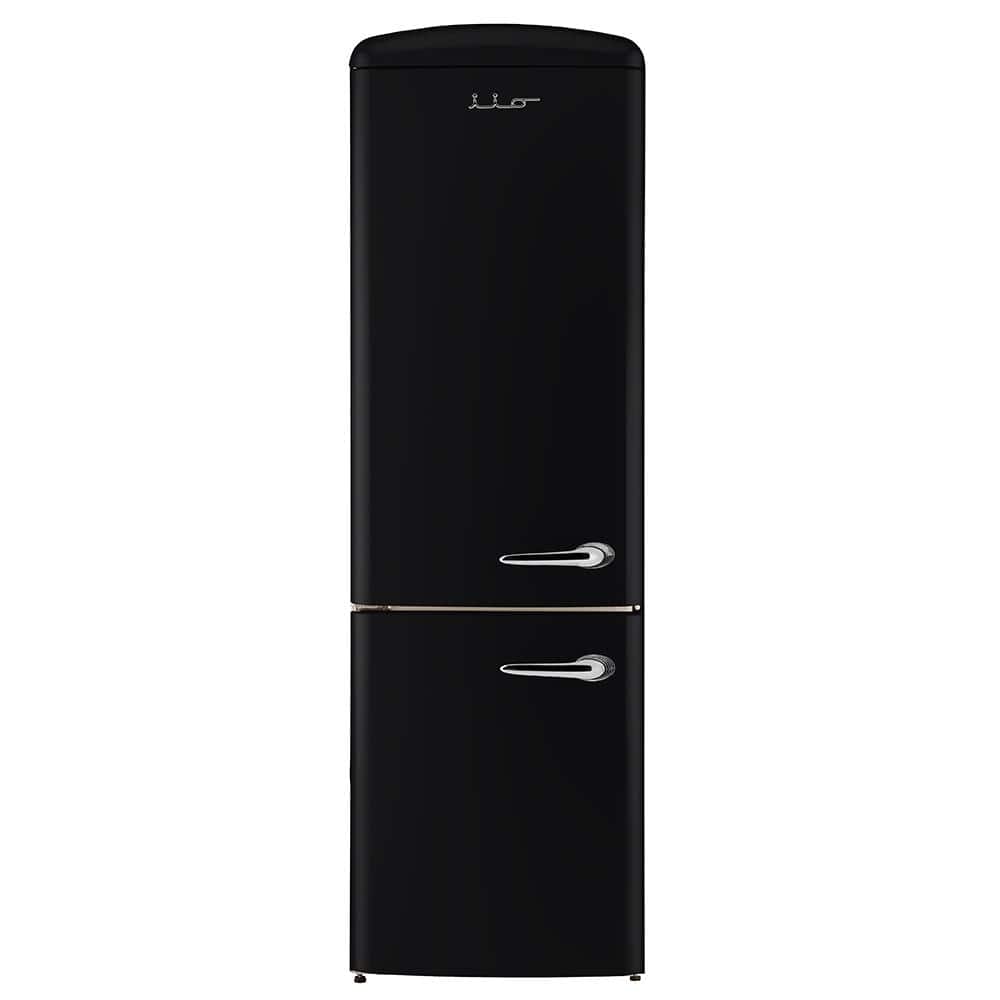 iio 12 cu. ft. Retro Frost Free Bottom Freezer Refrigerator in Black