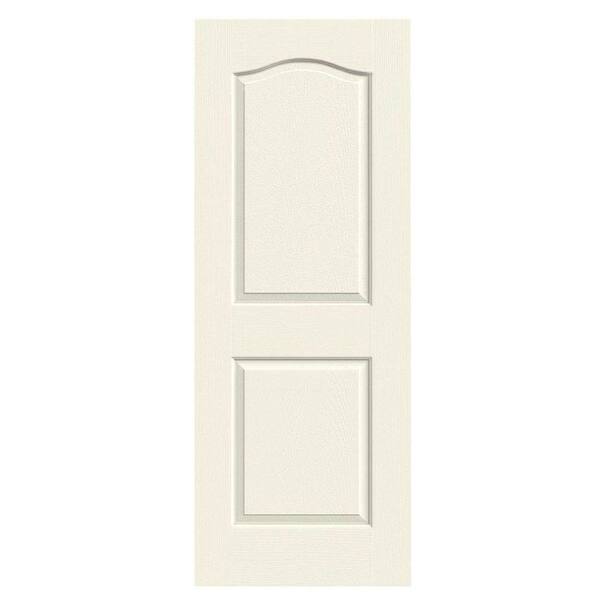 JELD-WEN 36 in. x 80 in. Camden Vanilla Painted Textured Solid Core Molded Composite MDF Interior Door Slab