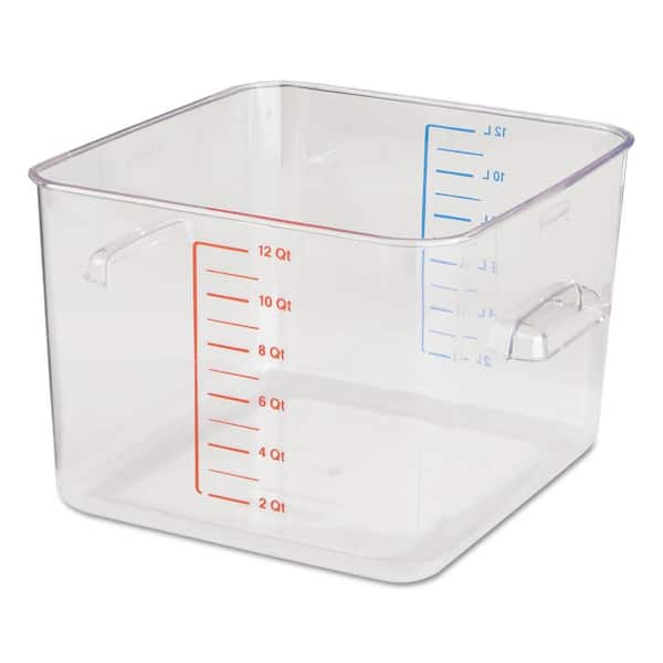 Rubbermaid Commercial Products Space Saving Clear Square Container
