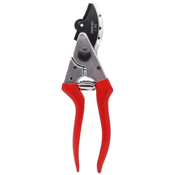 Zenport 8 in. Cut-n-Hold Heavy-Duty Pruner with Red Handles