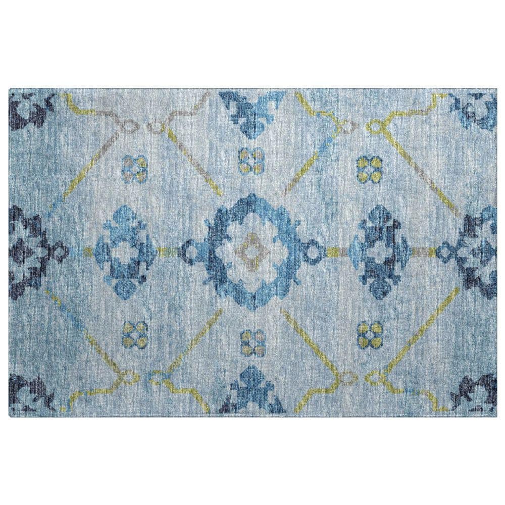 Dream Shag Premium Machine Washable Abstract ADS122 Blue 2 ft. x 3 ft. Accent Rug price history on PriceWatchPro