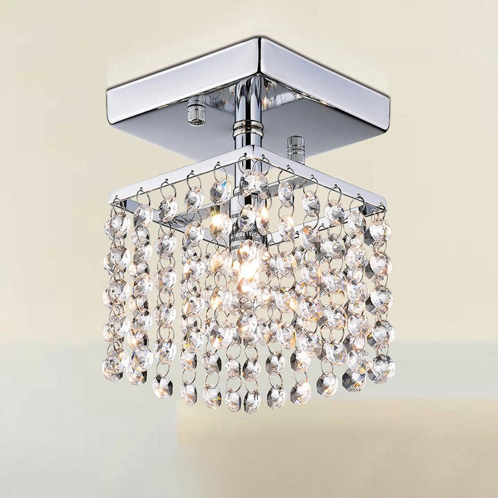 Jhea 5-Inch Chrome Crystal Mini Chandelier
