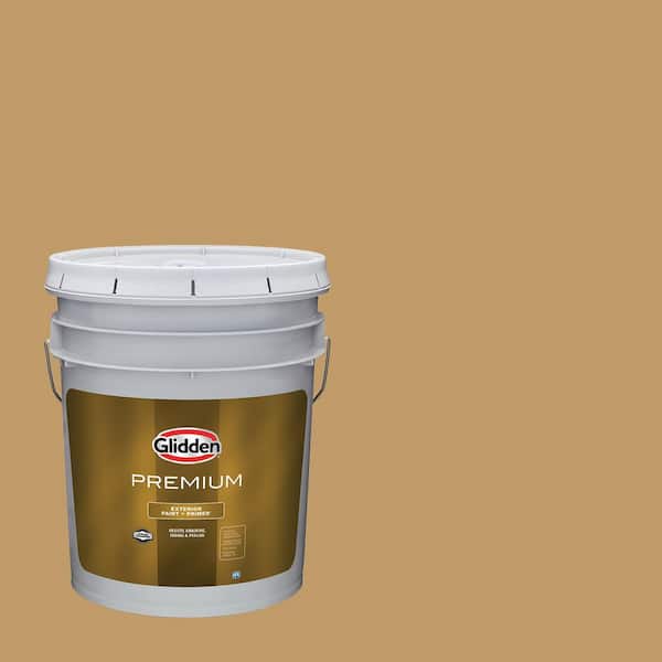 Glidden Premium 5 gal. PPG1092-5 Welcome Home Satin Exterior Latex Paint