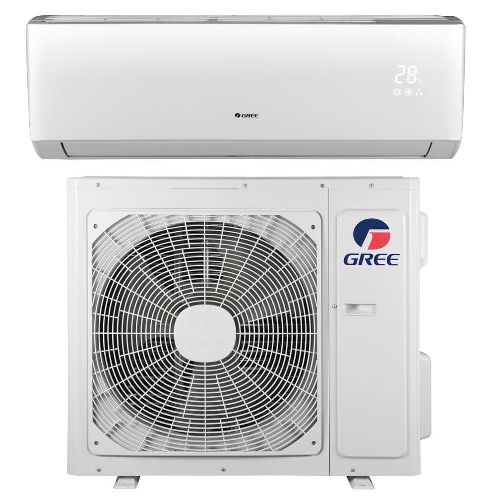 GREE LIVO BTU 1 Ton Ductless Mini Air Conditioner with Inverter, Heat, Remote 208-230V/60Hz LIVS12HP230V1B - Home Depot