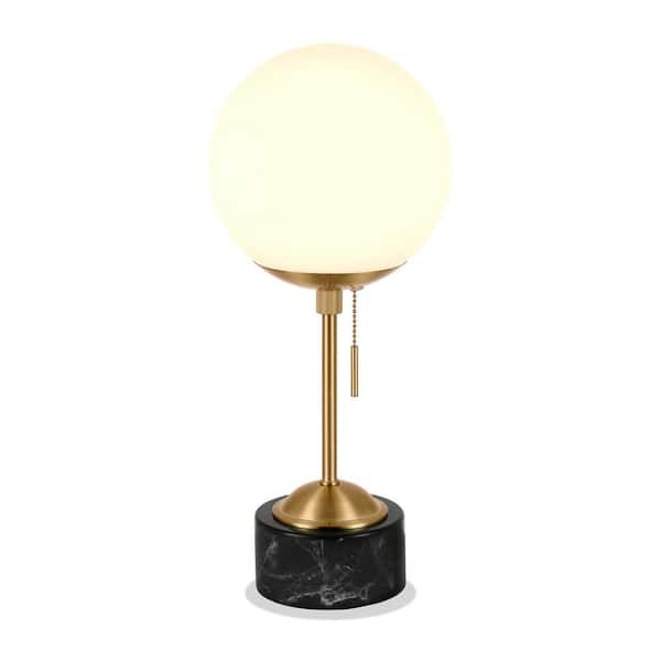 Meyer&Cross Reagan 18 in. Brass Finish and Black Marble Table Lamp