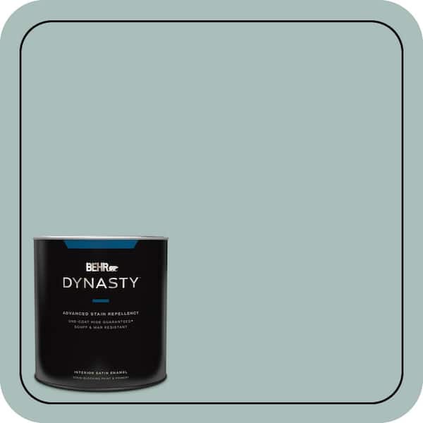 BEHR DYNASTY 1 qt. #QE-43 Water Surface Satin Enamel Interior Stain-Blocking Paint and Primer