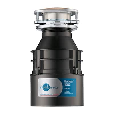Badger 100 Standard Series 1/3 HP Continuous Feed Garbage Disposal