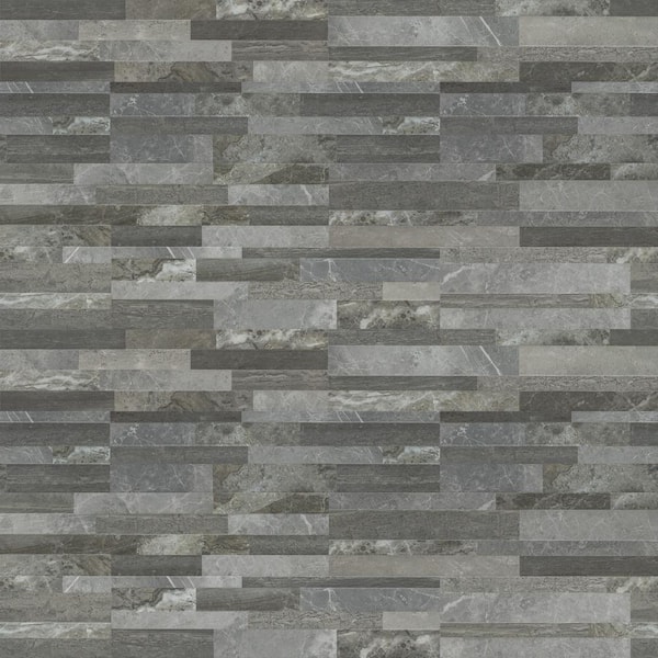 Palisade Grey Ledger Panel 6 in. x 24 in. Matte Porcelain Wall Tile (11 sq. ft. / Case)