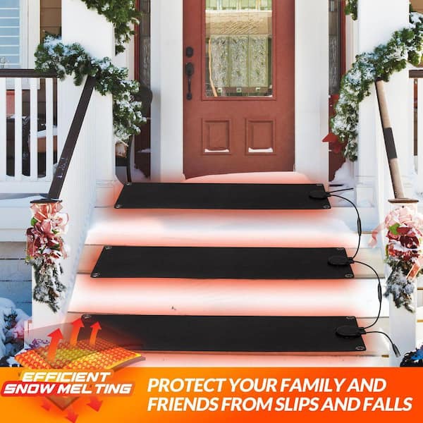 ZIKEBTUY Heated Snow Melting Mats, Non-Slip Heated Snow And Ice Outdoor Melting - View #14