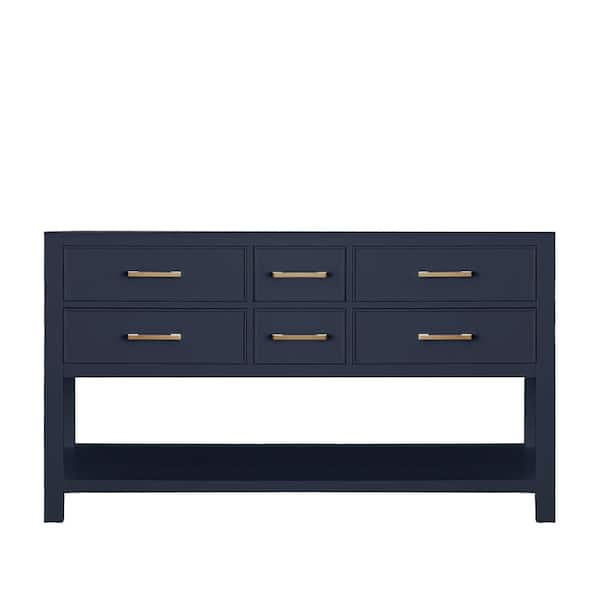Avanity Brooks 60 in. Bath Vanity Cabinet without Top in Navy Blue