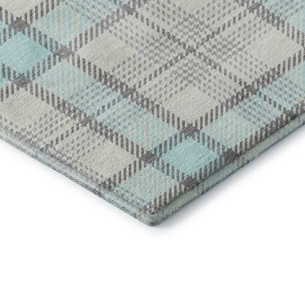 Mayfield Premium Machine Washable Abstract AMF1052 Sky 2 ft. x 3 ft. Area Rug