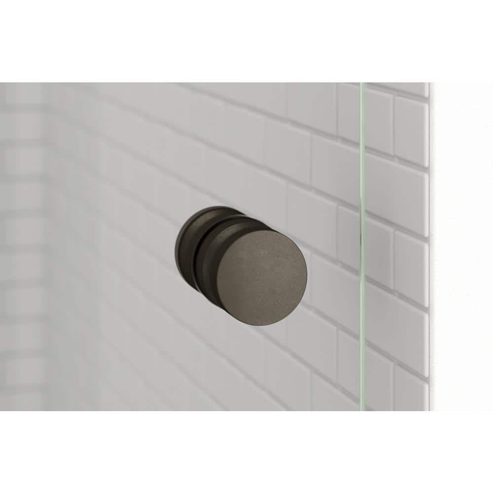Cantour 54" Oil Rubbed Bronze Frameless Pivot Shower Door