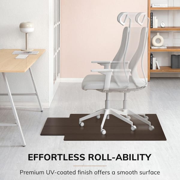 Anji Mountain Espresso 48 in. x 36 in. Indoor Bamboo Chair Mat