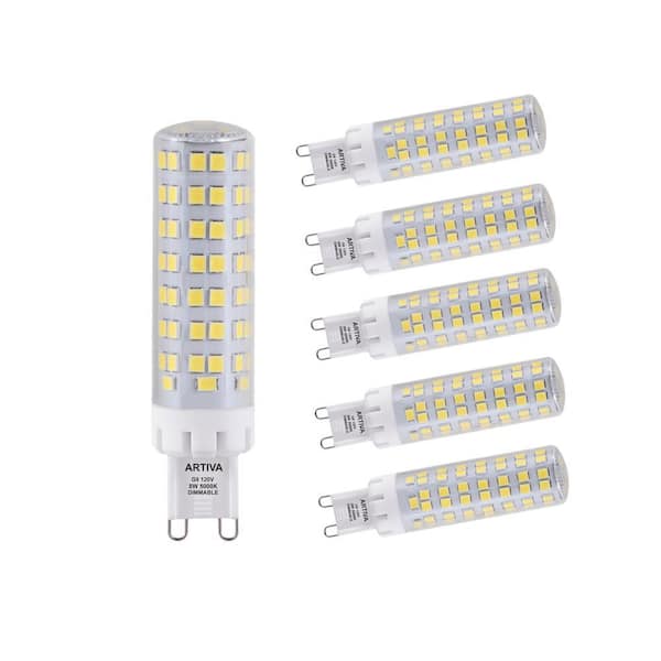 75-Watt Equivalent, 8-Watt G9 T4 Daylight (5000K) Dimmable LED Light Bulb (Set of 6)