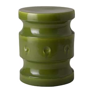 Spindle Lime Ceramic Garden Stool