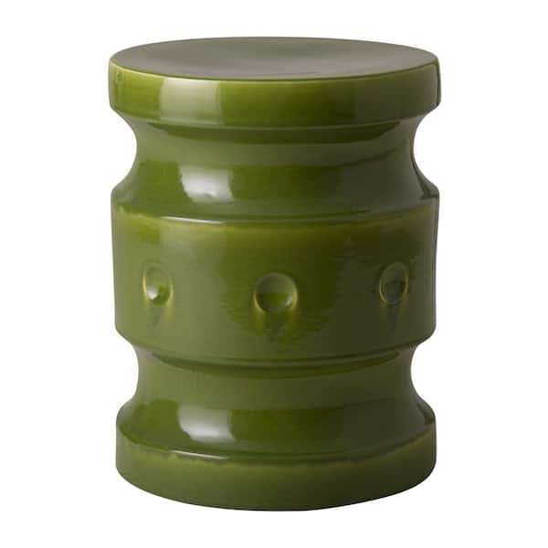 Emissary Spindle Lime Ceramic Garden Stool