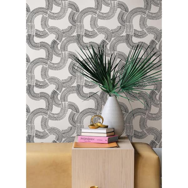 Noir Hokime Peel and Stick Vinyl Wallpaper