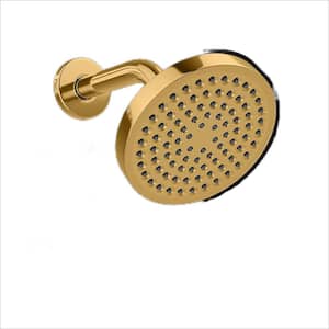 6-Spray Patterns with 1.8 GPM 6 in. ‎Ceiling Mount Rain Fixed Shower Head in Gold