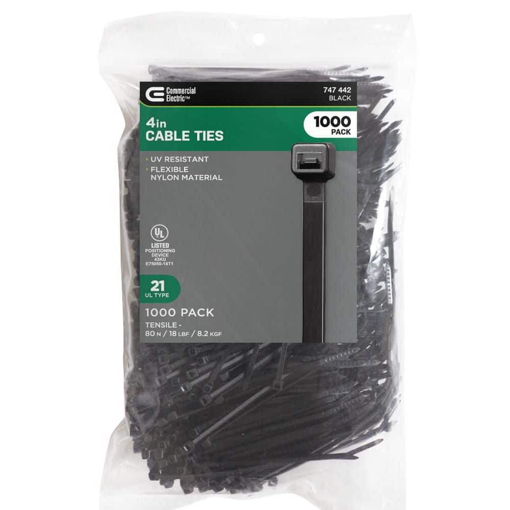 Commercial Electric 4in Miniature Standard UL 21 Rated Cable Zip