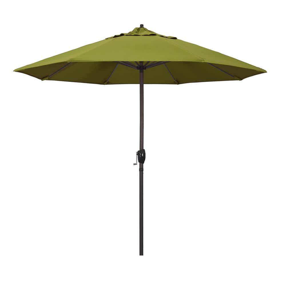 9 ft. Aluminum Market Auto Tilt Crank Lift Bronze Patio Umbrella in Ginkgo Pacifica price history on PriceWatchPro