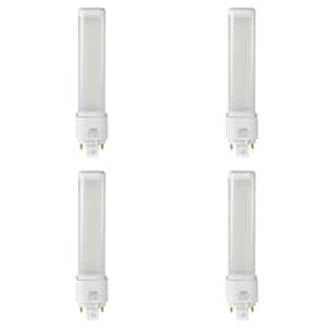 26W Equivalent PL Horizontal CFLNI 4-Pin Plug-in GX24Q-3 Base CFL Replacement LED Light Bulb, Cool White 4100K (4-Pack)