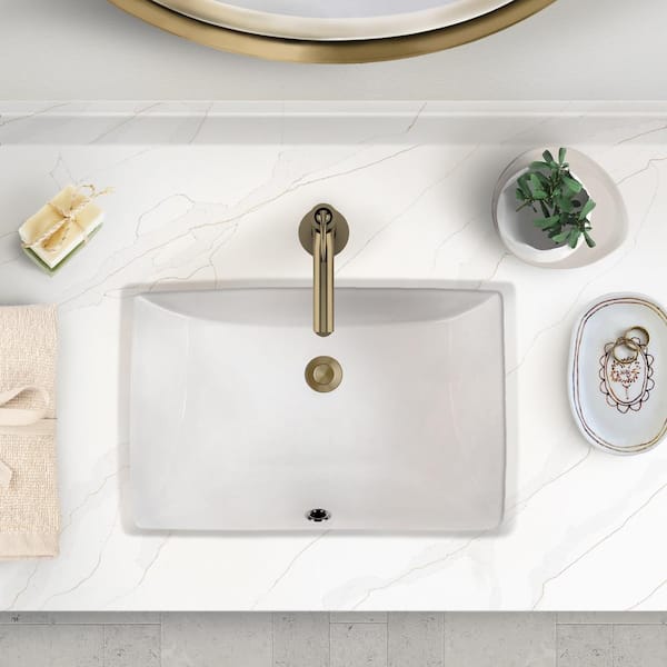 CHESHIRE 18 in. Undermount Rectangular Bathroom Sink with Overflow
