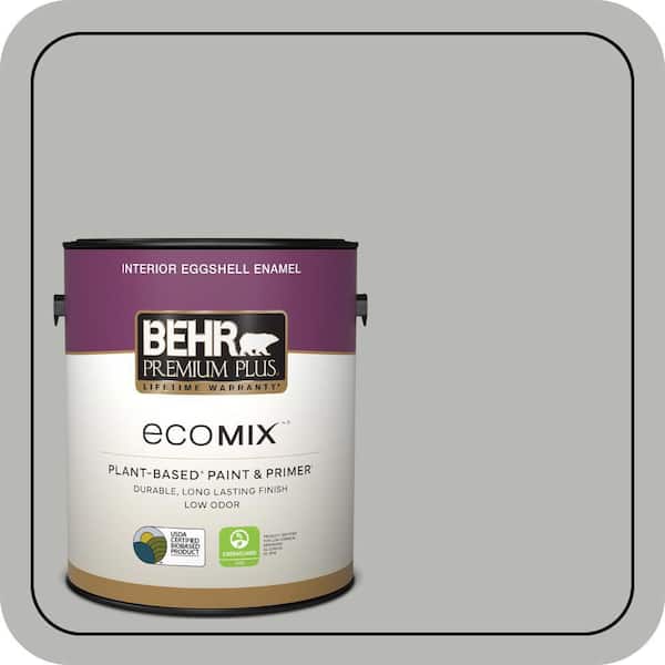 1 gal. #PPU18-11 Classic Silver Eggshell Enamel EcoMix Plant-Based Interior Paint & Primer