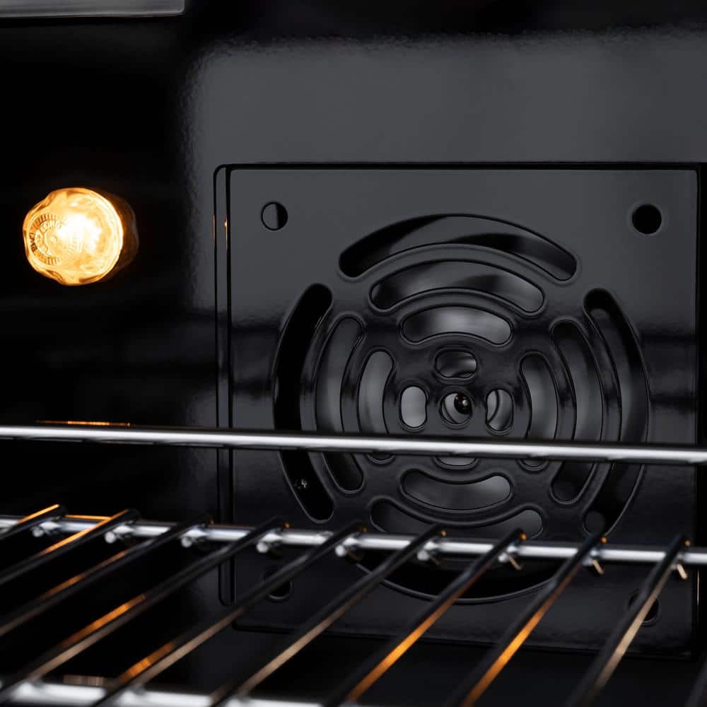 36" Black Stainless Steel Dual Fuel Range with Bronze Accents