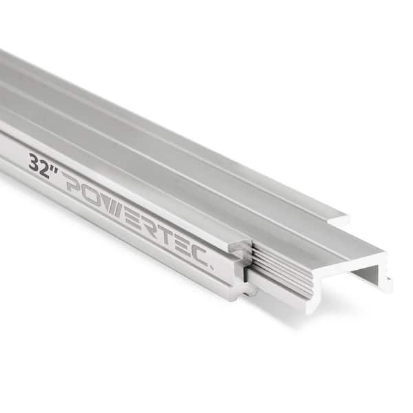 32 in. Aluminum Miter T-Track and T-Bar Set, 1 Set, For Benchtop Table Saws, Router Tables, Band Saws