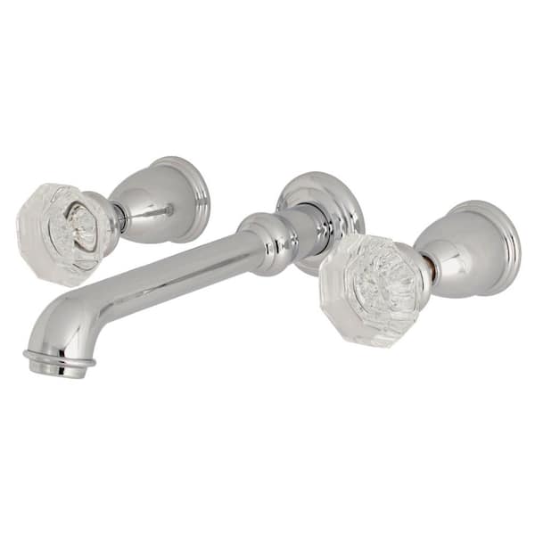 Kingston Brass Celebrity 2-Handle Wall Mount Bathroom Faucet in Chrome