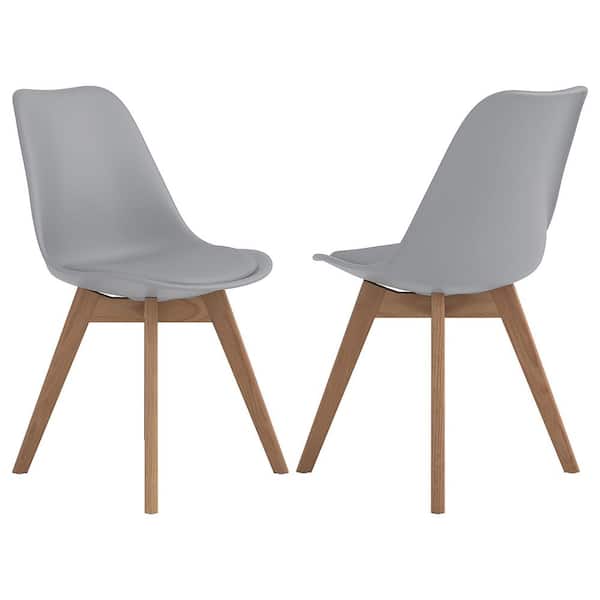 Coaster Caballo Gray Faux Leather Side Chairs Set of 2