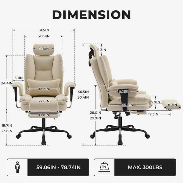PU Leather High Back Office Chair Executive Ergonomic Computer