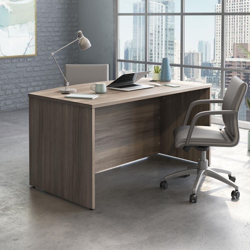 Hudson Elm 60'' Bowfront Executive Desk with Melamine Top