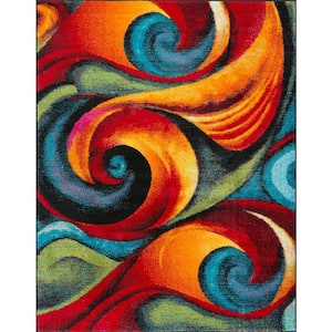 Symphony Abstract Multi-Color 4 ft. x 6 ft. Indoor Area Rug