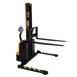 1,500 lb. Capacity 63 in. Narrow Mast Stacker with Power Lift, Power Drive, and Adjustable Forks