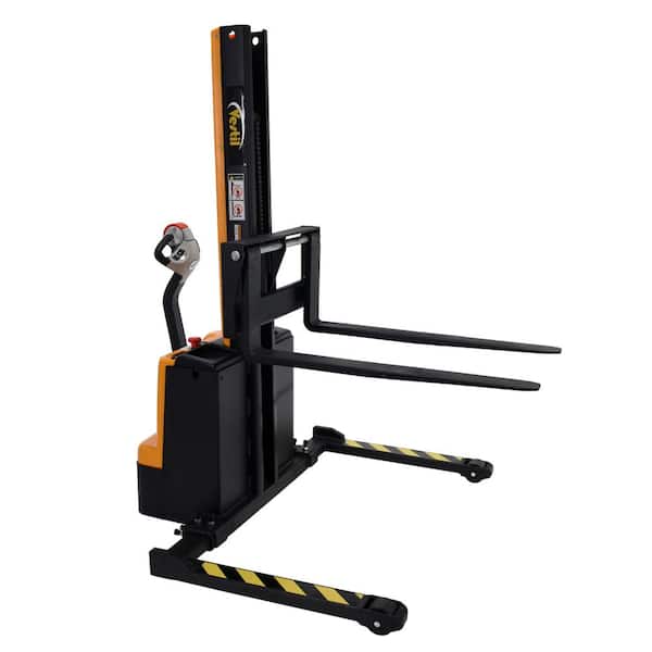 Vestil 1,500 lb. Capacity 63 in. Narrow Mast Stacker with Power Lift, Power Drive, and Adjustable Forks