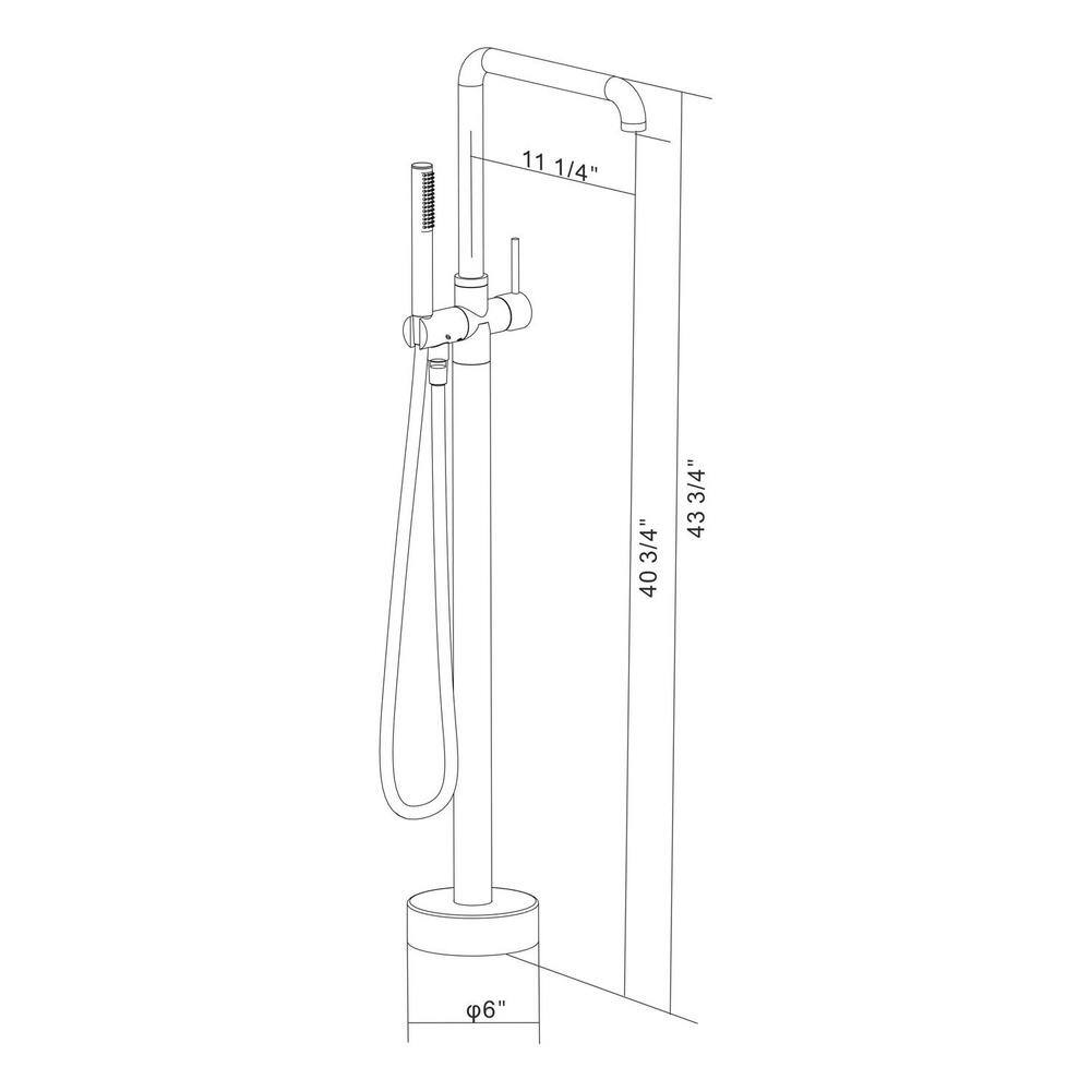 Chrome Freestanding High Arc Tub Filler with Lever Handle