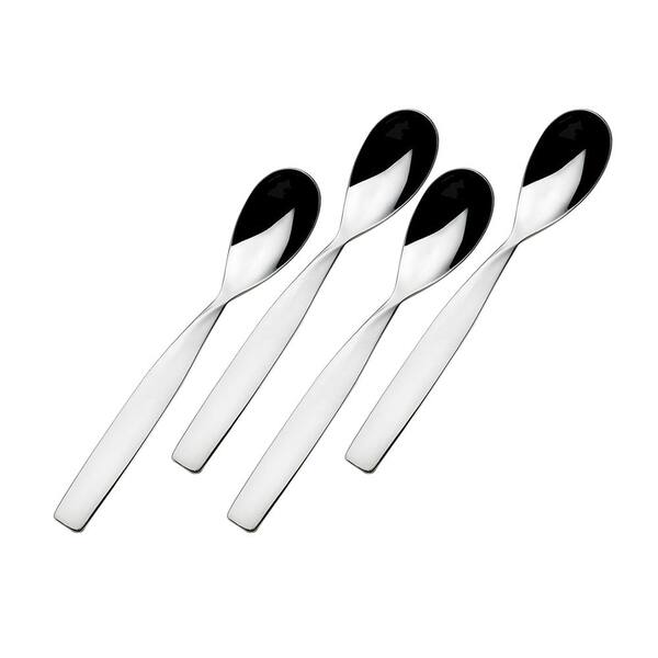 Sasaki Axis Silver 18/10 Stainless Steel Demitasse Spoon Set (4-Pack)