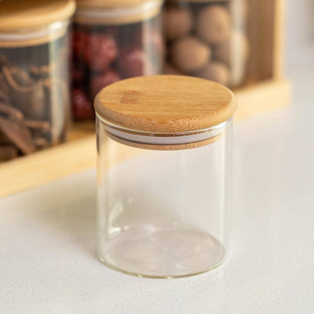 Versatile 3-Tier Bamboo Spice Rack with 12 Glass Jars